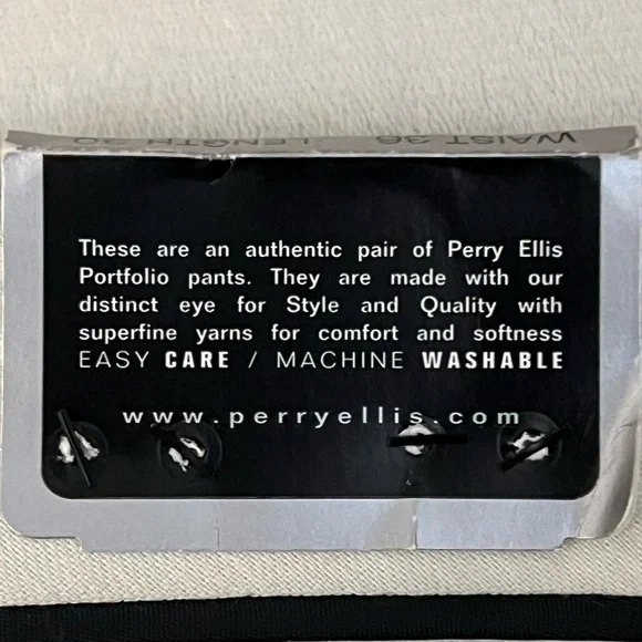 Perry Ellis Portfolio Pants. Pleated, Khaki, 36x30 New with tags comfort waist - Picture 9 of 12